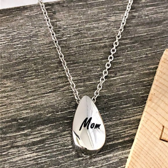 Water drop urn heart ashes cremation necklace - Picture 5 of 8